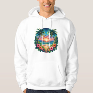 Moletom Tropical Sunset Paradise – Vibrant Beach Art Hoodi