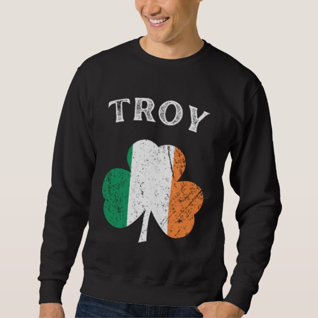 Moletom TROY NEW YORK Irish American Shamrock Badge (Frente)