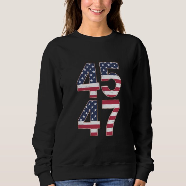Moletom Trump 2024 45 47 Antigo (Frente)