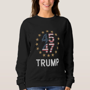 Moletom Trump 2024 Bandeira Retomar a América Trump 45 47