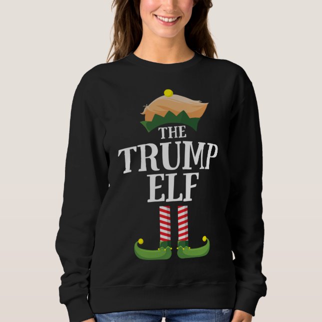 Moletom Trump Elf Matando Festa de Natal da Família Elf (Frente)