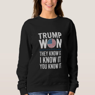 Moletom Trump Ganhou Eles Sabem Disso 2024 47º Presidente