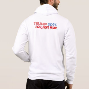 MOLETOM TRUMP VANCE 2024 ZIP HOODIE (2 SIDED) - BRANCO