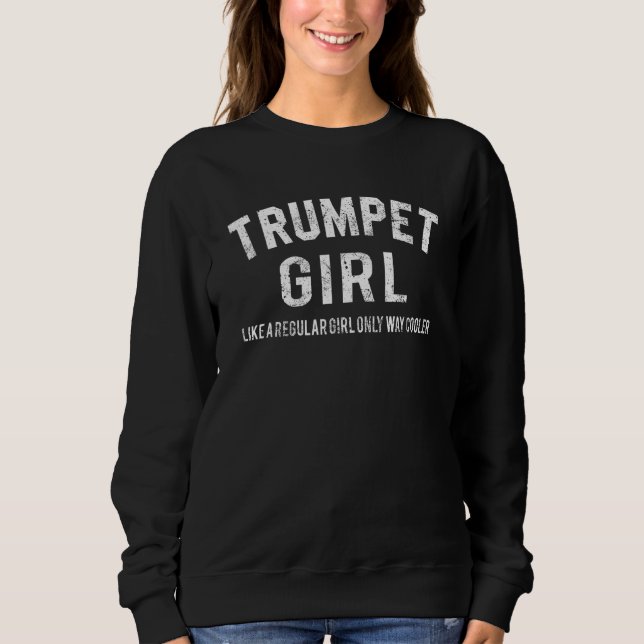 Moletom Trumpet Girl Definition Funny Musician Trumpet Pla (Frente)