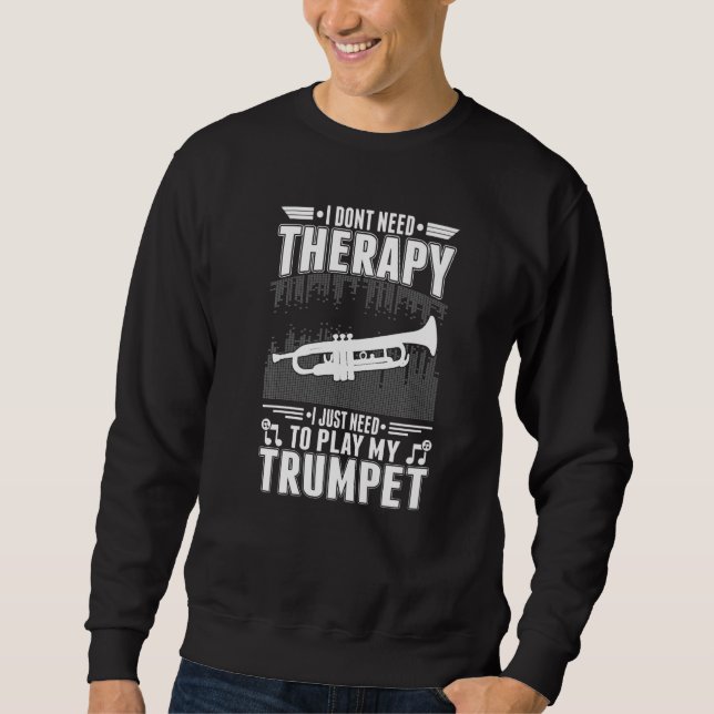 Moletom Trumpet Therapy Trumpet Player Trumpeter Premium (Frente)