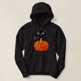 Moletom Truque de Abóbora de Gato Laranja Negro ou Tratar