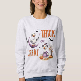 Moletom Truque De Ganso De Halloween Ou Tratar Animais Cuj