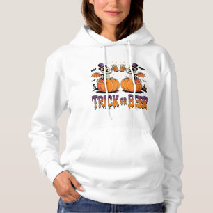 Moletom Truque ou Beer Skeleton Dragons em Pumpkins