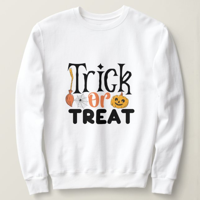 Moletom Truque Ou Tratar O Halloween (Frente do Design)