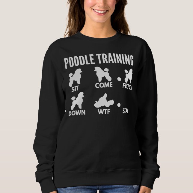 Moletom Truques de Poodle Training Miniature Poodle (Frente)