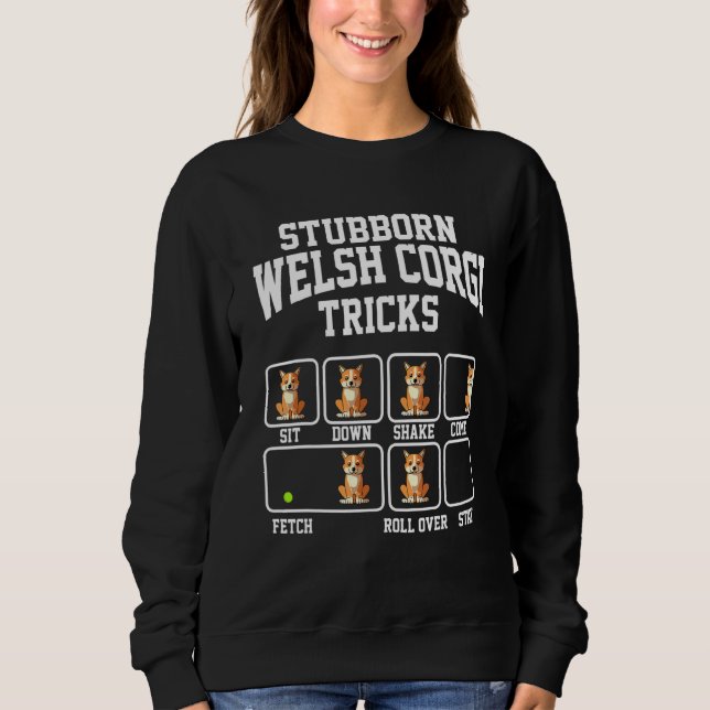 Moletom Truques teimosos de cachorro Cardigan Welsh Corgi  (Frente)