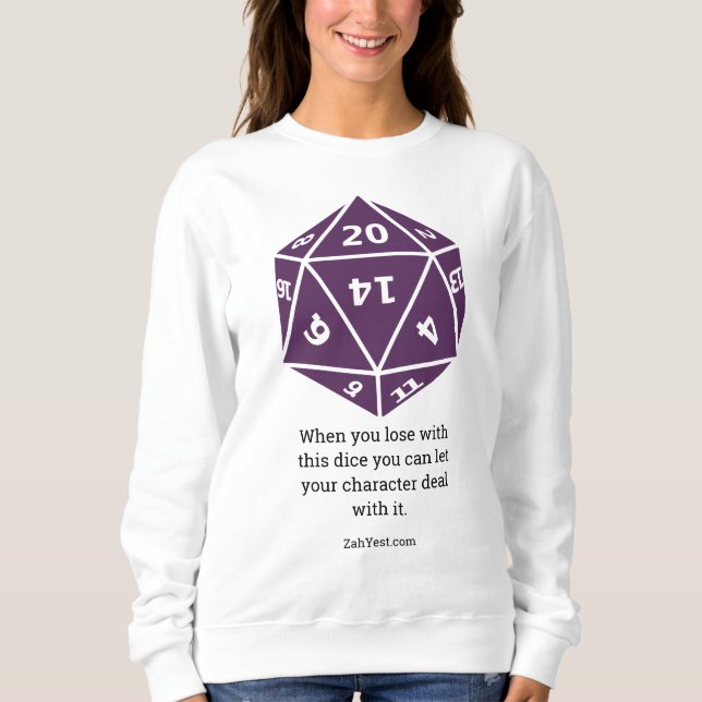 Moletom TTRPG Tabletop RPG Gamer d20 T-Shirt (Frente)