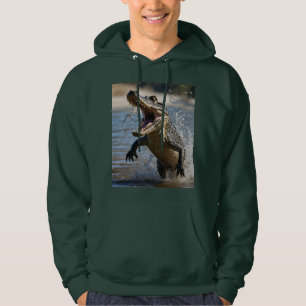 Moletom Tubarão Assustador Australiano Pulando Crocodilo