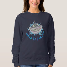 Tubarão sorridente no estilo cartoon - Sorria para