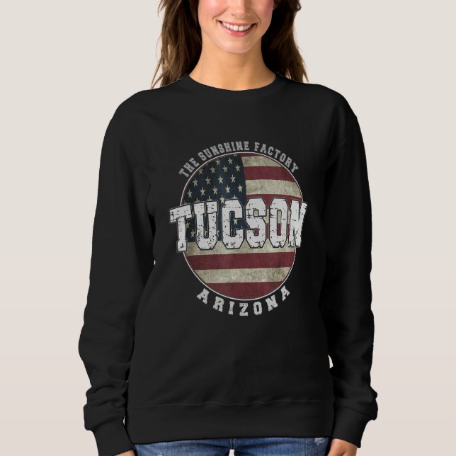 Moletom Tucson Arizona  Vintage American flag (Frente)