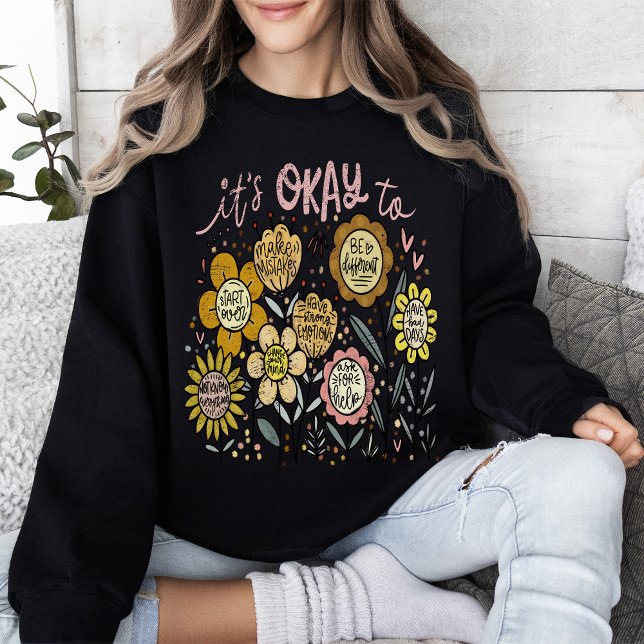 Moletom Tudo Bem Ser Floral Boho (Criador carregado)