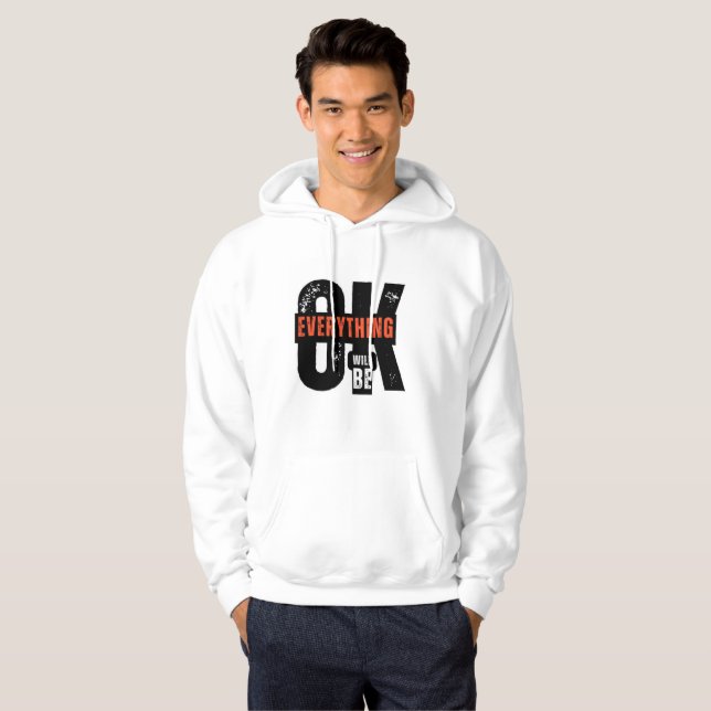 Moletom Tudo ficará bem, Hoodie. (Frente Completa)