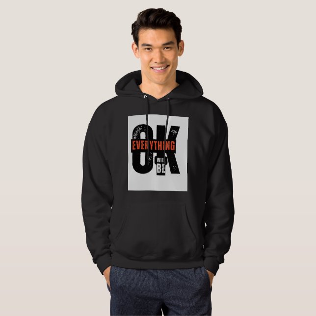 Moletom Tudo ficará bem, Hoodie. (Frente Completa)