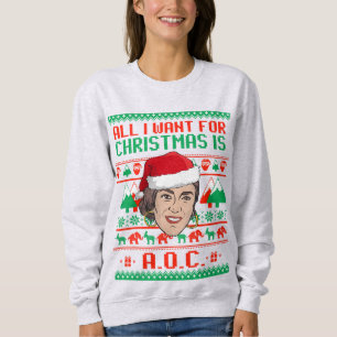 Moletom Tudo o que eu quero no Natal é AOC