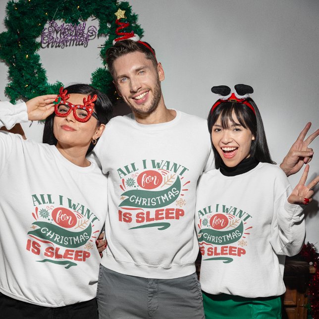Moletom Tudo o que quero é dormir. (All i want for christmas is sleep sweatshirt
)