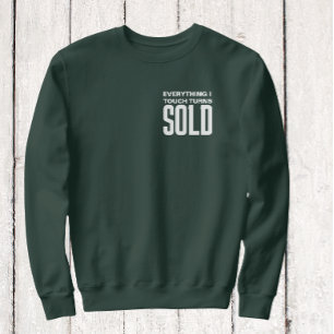 Moletom Tudo o que toco torna o texto branco vendido
