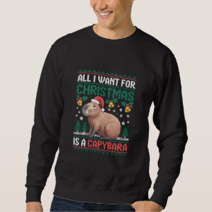 Moletom Tudo Que Quero No Natal É Um Presente De Capivara 