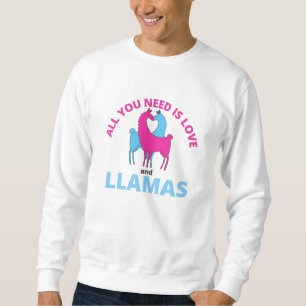 Moletom Tudo Que Você Precisa É De Amor E Lhamas Animais B