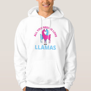 Moletom Tudo Que Você Precisa É De Amor E Lhamas Animais B