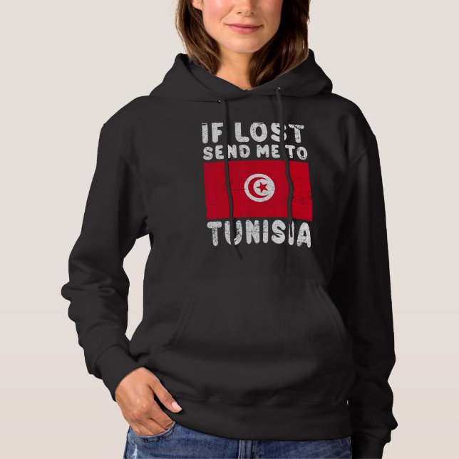 Moletom Tunisia Flag Souvenir  If lost send me to Tunisia (Frente)