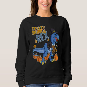 Moletom Turco Surus Rex I Trex Pilgrim Que Eu Dinossauro
