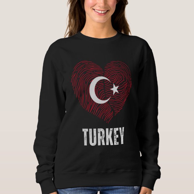 Moletom Turkey Flag Turkish Flag Turkey DNA Turkey Heart (Frente)