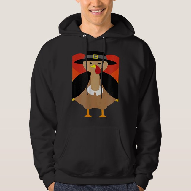 Moletom Turkey Pilgrim Cute Thanksgiving Essential (Frente)