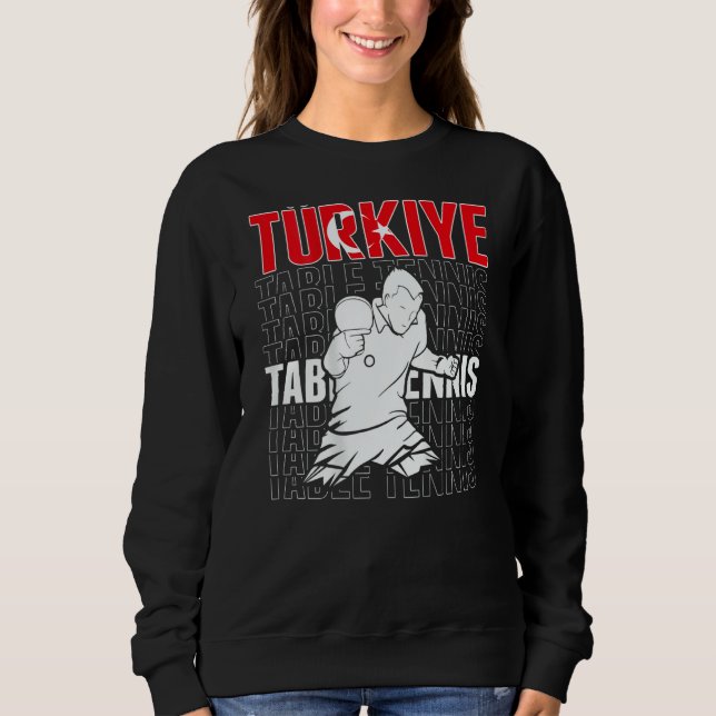 Moletom Turkiye Table Tennis   Support Turkey Ping Pong Te (Frente)