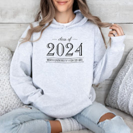 Moletom Turma Elegante Cinza de 2026 Nome da Escola