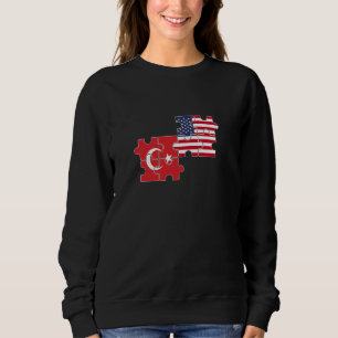 Moletom Turquia EUA Bandeira Americana Turca