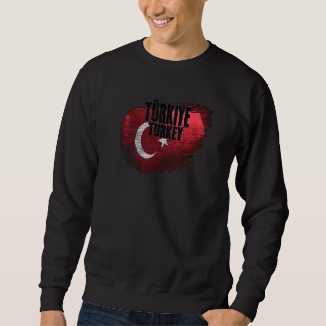 Moletom Turquia Grunge Flag Turca (Frente)