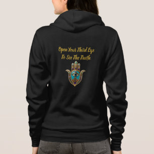 Moletom Turquoise Third Eye Hamsa Zip