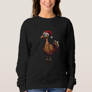Moletom Turte bonita com chapéu de Papai Noel para Festivo