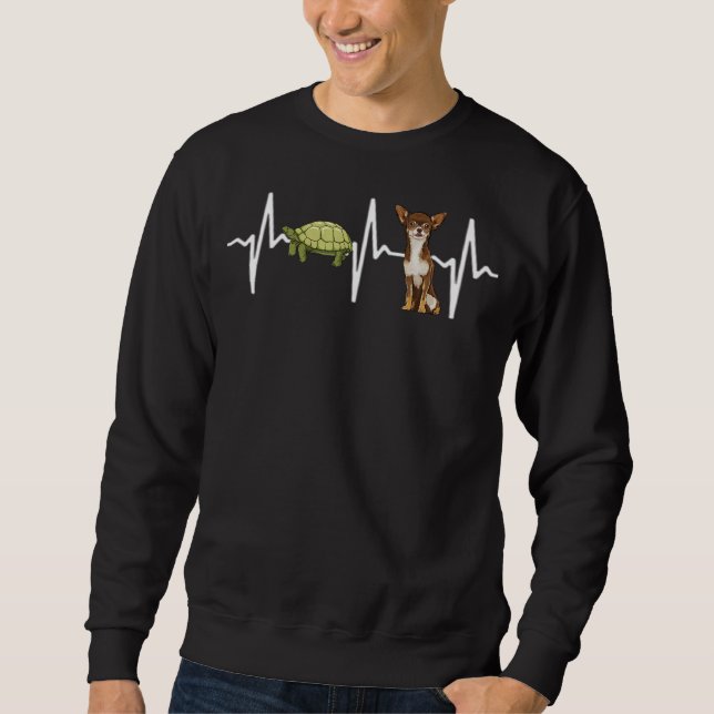 Moletom Turtle Brown Chihuahua Hearbeat Dog (Frente)