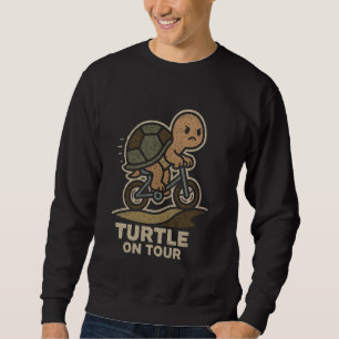 Moletom Turtle on Tour Funny Biking Turtle Cycling