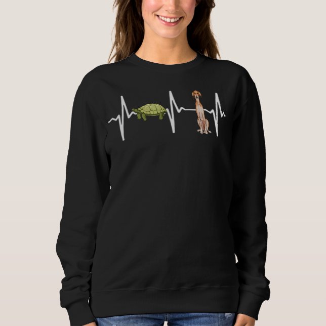 Moletom Turtle Saluki Heartbeat Dog (Frente)