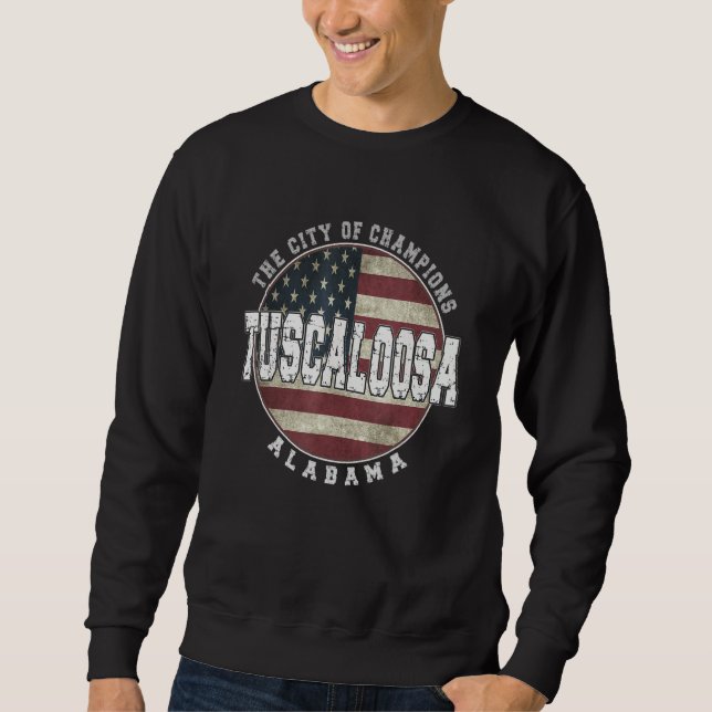 Moletom Tuscaloosa Alabama  Vintage American flag (Frente)