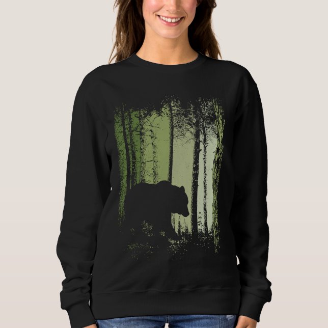 Moletom Twilight Forest Outdoor Romantic Grizzly Bear Silh (Frente)