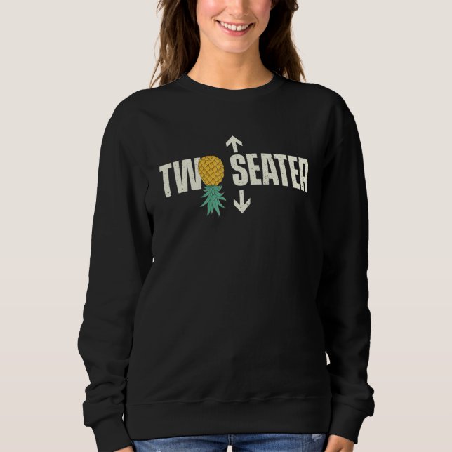 Moletom Two Seater   Upside Down Pineapple Swinger Couple  (Frente)