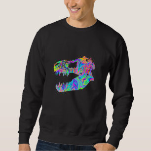 Moletom Tyrannosaurus Rex T Rex Skull Dinossaur Colorido F