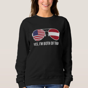 Moletom U.A. Letônia Bandeira Óculos de sol Americanos Let