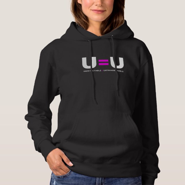 Moletom U=U O HIV Indetectável Igual a Intransmissível (Frente)
