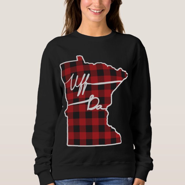 Moletom Uff Da Buffalo Plaid Minnesota (Frente)