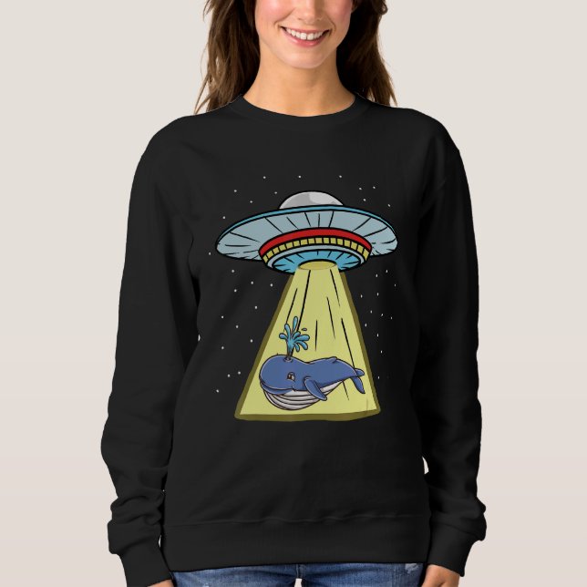 Moletom Ufo Abdução De Baleia Azul (Frente)