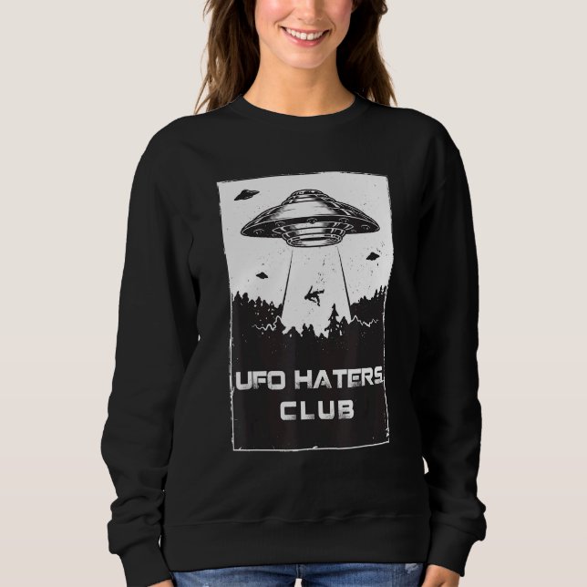 Moletom Ufo Hater Club Anti Ufo Social Para Homens (Frente)